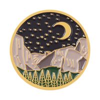 Cartoon Style Cowboy Style Sun Moon Scenery Alloy Stamping Stoving Varnish Plating Unisex Brooches sku image 21