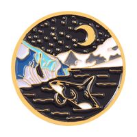 Cartoon Style Cowboy Style Sun Moon Scenery Alloy Stamping Stoving Varnish Plating Unisex Brooches sku image 23