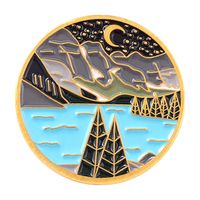 Cartoon Style Cowboy Style Sun Moon Scenery Alloy Stamping Stoving Varnish Plating Unisex Brooches sku image 24