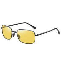 Business Classic Style Color Block Tac Square Patchwork Full Frame Men's Sunglasses sku image 6