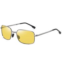 Business Classic Style Color Block Tac Square Patchwork Full Frame Men's Sunglasses sku image 7