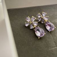 Elegant Retro Sweet Flower Alloy Plating Inlay Zircon Women's Drop Earrings main image 3