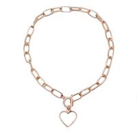 Wholesale Jewelry Simple Style Streetwear Heart Shape Solid Color Alloy Gold Plated Silver Plated Sweater Chain sku image 5