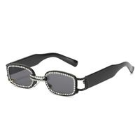 Streetwear Solid Color Ac Square Diamond Full Frame Women's Sunglasses sku image 1
