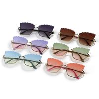 Streetwear Gradient Color Pc Cat Eye Diamond Half Frame Women's Sunglasses main image 3