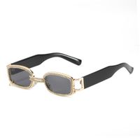 Streetwear Solid Color Ac Square Diamond Full Frame Women's Sunglasses sku image 2