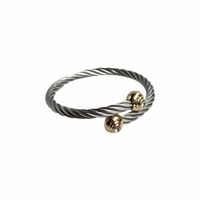 Vintage Style Spiral Stripe Stainless Steel Unisex Rings Bracelets main image 4