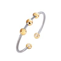 Casual Simple Style Oval Stainless Steel Magnetic Bangle main image 4