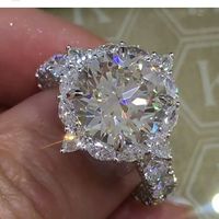 Simple Style Classic Style Round Copper Zircon Rings In Bulk sku image 1