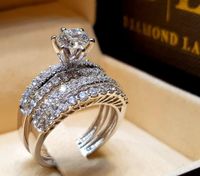 Luxurious Romantic Shiny Flower Alloy Plating Inlay Zircon Women's Rings main image 1