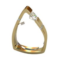 Retro Streetwear Triangle Alloy Inlay Artificial Gemstones Women's Rings main image 3