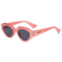 Hip-hop Color Block Leopard Pc Special-shaped Mirror Full Frame Women's Sunglasses sku image 3