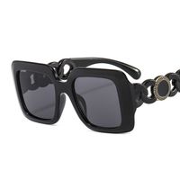 Retro Vacation Color Block Leopard Pc Square Full Frame Women's Sunglasses sku image 1