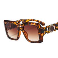 Retro Vacation Color Block Leopard Pc Square Full Frame Women's Sunglasses sku image 3