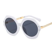 Simple Style Color Block Solid Color Leopard Pc Polygon Full Frame Women's Sunglasses sku image 2