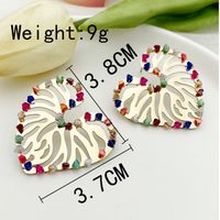 1 Pair Classic Style Roman Style Heart Shape Stainless Steel Gravel Plating Ear Studs main image 3