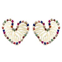 1 Pair Classic Style Roman Style Heart Shape Stainless Steel Gravel Plating Ear Studs main image 2