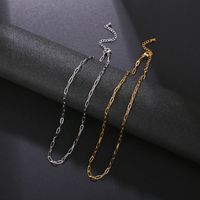 Simple Style Geometric Stainless Steel Plating Chain Necklace main image 6