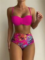 Women's Multicolor Solid Color Printing 2 Piece Set Bikinis main image 4