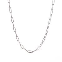 Simple Style Solid Color Stainless Steel Plating Chain Necklace sku image 1