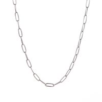 Simple Style Solid Color Stainless Steel Plating Chain Necklace main image 5