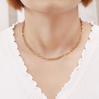 Einfacher Stil Einfarbig Rostfreier Stahl Überzug Kette Halskette main image 5