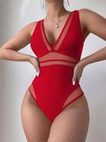 Women's Sexy Solid Color Backless 1 Piece One Piece main image 4