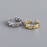 1 Pièce Style Ins Forme De Cœur Argent Sterling Évider Clips D'oreille main image 1