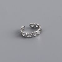 1 Piece Ins Style Heart Shape Sterling Silver Hollow Out Ear Clips sku image 1