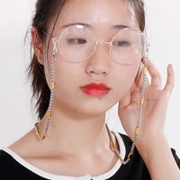 Casual Simple Style Solid Color Stainless Steel Unisex Glasses Chain main image 3