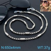 Casual Simple Style Solid Color Stainless Steel Unisex Glasses Chain sku image 1