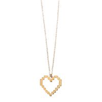 Streetwear Moon Heart Shape Lock Stainless Steel Plating Pendant Necklace main image 3