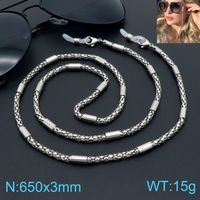 Casual Simple Style Solid Color Stainless Steel Unisex Glasses Chain sku image 2