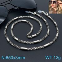 Casual Simple Style Solid Color Stainless Steel Unisex Glasses Chain sku image 3