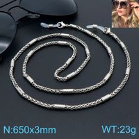 Casual Simple Style Solid Color Stainless Steel Unisex Glasses Chain sku image 4