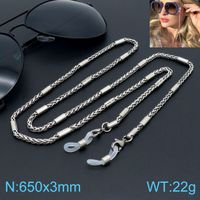 Casual Simple Style Solid Color Stainless Steel Unisex Glasses Chain sku image 5