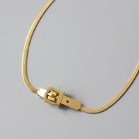Hip-hop Retro Solid Color Titanium Steel Plating Gold Plated Choker main image 5