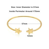 Simple Style Star Titanium Steel Plating Gold Plated Bangle main image 3