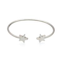 Simple Style Star Titanium Steel Plating Gold Plated Bangle main image 2