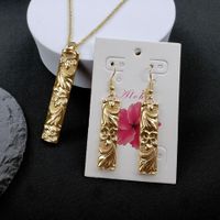 Classic Style Solid Color Alloy Metal Patchwork Women's Earrings Necklace sku image 1