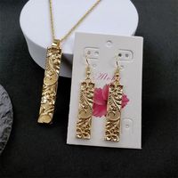 Classic Style Solid Color Alloy Metal Patchwork Women's Earrings Necklace main image 4
