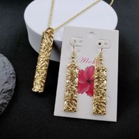 Classic Style Solid Color Alloy Metal Patchwork Women's Earrings Necklace sku image 3