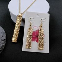Classic Style Solid Color Alloy Metal Patchwork Women's Earrings Necklace main image 3
