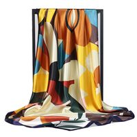 Women's Elegant Plant Satin Silk Scarves main image 3