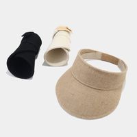 Women's Simple Style Commute Solid Color Big Eaves Sun Hat main image 2