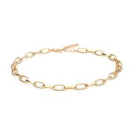 Wholesale Jewelry Punk Simple Style Lock Alloy Gold Plated Silver Plated Sweater Chain sku image 3