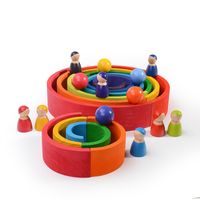 Building Toys Toddler(3-6years) Rainbow Wood Toys main image 5