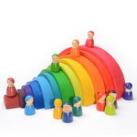 Building Toys Toddler(3-6years) Rainbow Wood Toys main image 6