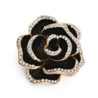 Elegant Simple Style Rose Alloy Enamel Inlay Rhinestones Women's Brooches main image 2