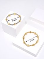 Retro Klassischer Stil Runden Kupfer Perlen Handgemacht Überzug Vergoldet Armbänder main image 2